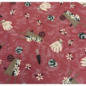 Rural Yesterday Cotton Fabric by Fabric Expressions 14" x 42" Gardening Print Bu